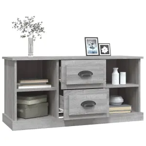 vidaXL TV Cabinet Grey Sonoma 99.5x35.5x48 cm Engineered Wood