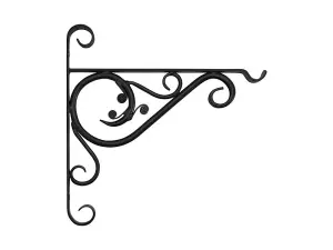 Forged Hanging Basket Bracket - 14" Bracket. Garden Pride