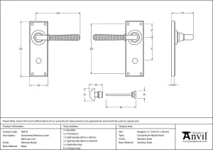 From The Anvil Polished Nickel Hammered Newbury Lever Bathroom Set