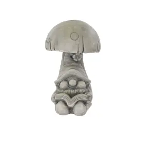 Terrastyle Grey Ceramic Gnome Garden ornament (H)31cm