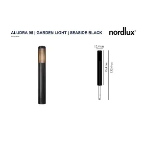 Nordlux Aludra 95 Outdoor Patio Terrace Garden Light In Seaside Black (Height) 95.4cm