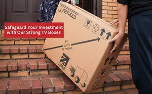 55" inch TV Removal Cardboard Moving Box with Bubblewrap