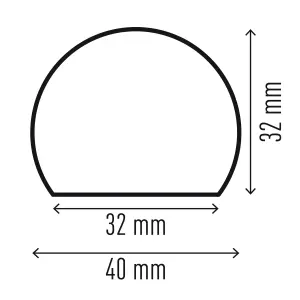 Durable Adhesive Warning Surface Impact Protection Profiles S32R - 1 Metre