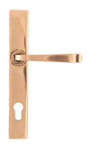 From The Anvil Polished Bronze Avon Slimline Lever Espag. Lock Set