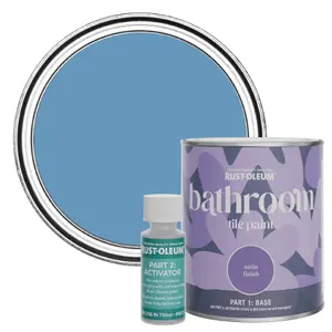 Rust-Oleum Cornflower Blue Satin Bathroom Tile Paint 750ml