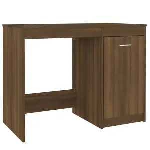 Berkfield Desk Brown Oak 100x50x76 cm Engineered Wood