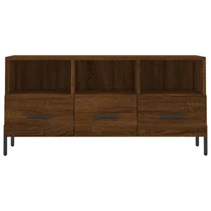 Berkfield TV Cabinet Brown Oak 102x36x50 cm Engineered Wood