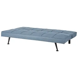 Beliani Retro Sofa Bed HASLE Blue