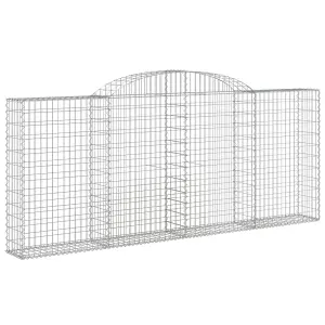 Berkfield Arched Gabion Baskets 13 pcs 300x30x120/140 cm Galvanised Iron