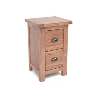 Padua 2 Drawer Petite Bedside Table Brass Cup Handle