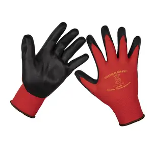 Sealey Flexi Grip Nitrile Palm Gloves (Large) - Pack of 12 Pairs 9125L/12