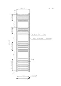 Right Radiators 1800x400 mm Straight Heated Towel Rail Radiator Bathroom Ladder Warmer Chrome