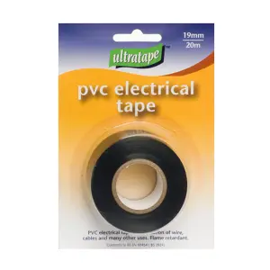 Ultratape PVC Black Electrical Tape Roll Black (One Size)