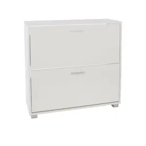 White Gloss 2 door shoe cabinet, Lido White