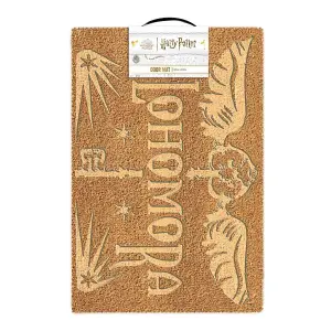 Harry Potter Alohomora Embossed Door Mat Natural (40cm x 60cm x 1.5cm)