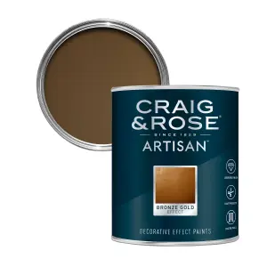 Craig & Rose Artisan Bronze Gold effect Mid sheen Topcoat Special effect paint, 750ml