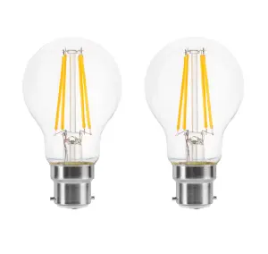 150w Equivalent LED Traditional Looking Filament Light Bulb A60 GLS B22 Bayonet 10.5w LED - Warm White - Pack of 2