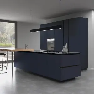 Premium Kitchens Ethos Matt indigo Modern Highline Cabinet door (W)150mm (H)715mm (T)18mm