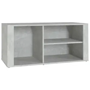 Berkfield Shoe Cabinet Concrete Grey 100x35x45 cm Engineered Wood