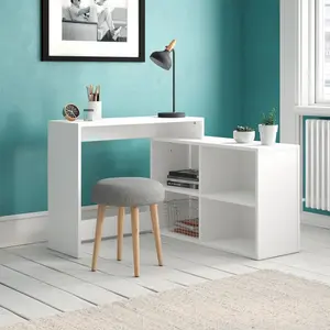 Kerri Executive Desk Pearl White