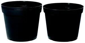 Verve Black Plastic Grow pot (Dia) 23cm, (H)18cm, 5.29L