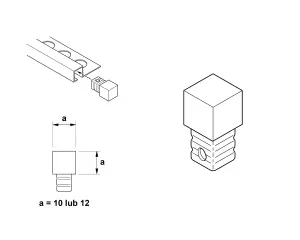 ILCOM CORNER FINISHING CAP FOR STAINLESS STEEL PROFILES - Black Brushed