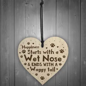 Handmade Dog Lover Gifts Wooden Heart Dog Sign Dog Gift Pet Gift Hanging Plaque