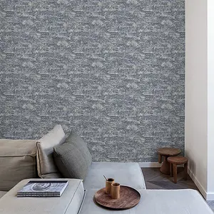 Grandeco Drew Textured Blown Mica Vinyl Wallpaper, Blue