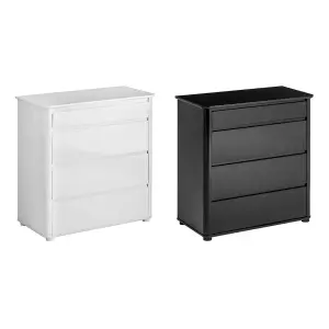 Interiors by Premier Moritz Black High Gloss 4 Drawer Chest