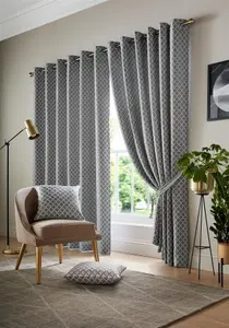 Wold Ring Top Curtains 168cm x 229cm Latte