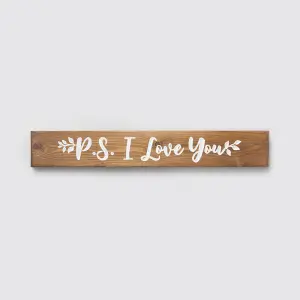 Peak Heritage Engraved Wooden Wedding Sign 60cm - PS I Love You