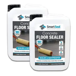 Smartseal - Concrete Floor Sealer, Concrete Dustproofer, Eliminates Dust, Effective Dust proofer,  Breathable, 2 x 5L