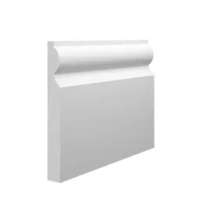 Skirting World Torus Type 2 MDF Skirting Board - 120mm x 18mm x 4200mm, Primed, No Rebate