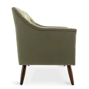 2 Seater Loveseat Small Sofa in Velvet Sage Green Fabric