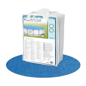 Bestway Flowclear Solar Pool Cover for Steel Pro Max Pools, 18 Feet, Blue