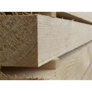 PACK OF 5 (Total 5 Units) - 22mm x 100mm (4" x 1") Sawn Timber Carcassing Wood Softwood Timber - 2.4m Length