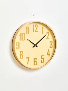 Interiors by Premier Functional Natural Wall Clock, Sleek And Sturdy Wall Clock For Kitchen, Versatile Clock For Indoor Outdoor