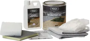 Woca WorkTop Kit - Worktop Kit Natural for wooden worktops