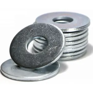 M10 - 10mm Washers for Screws ( Pack of: 100 ) Large Flat Washer Form G Penny Washers Steel Zinc Plated DIN 9021