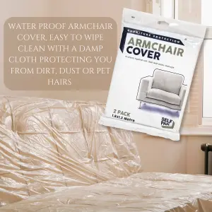 Premium Armchair Cover for Moving Homes , 2 Pack. Durable, Reusable, and Water Resistant Protection