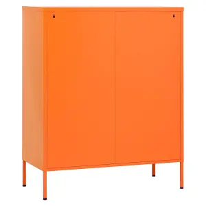 Berkfield Storage Cabinet Orange 80x35x101.5 cm Steel