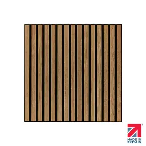 Naturewall SlatWall Mini Oiled Oak and Black - 60cm x 60cm - Single Panel