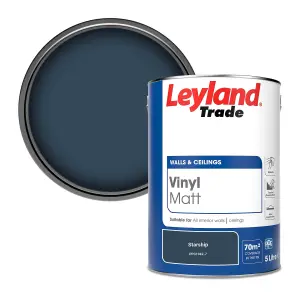 Leyland Trade Vinyl Matt Walls & Ceilings Emulsion Paint Starship (PPG1042-7) 5L