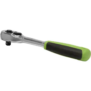 Premium 72-Tooth Flip Reverse Ratchet Wrench - 1/4 Inch Drive with Pear-Head Design