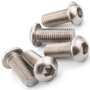 Hex Socket M10x30mm ( Pack of: 20 ) Button Head Bolts Screws A2 304 Stainless Steel (ISO 7380) Fully Threaded