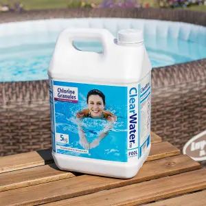 5kg Clearwater CH0004 Chlorine Granules for Hot Tub Spa & Swimming Pool