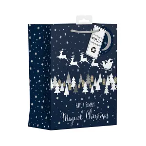 IG Design Midnight Santa Claus Gift Bag Blue/White (S)