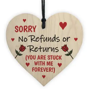 Red Ocean Anniversary Valentines Gifts For Boyfriend Girlfriend Novelty Wooden Heart Gift For Him Her