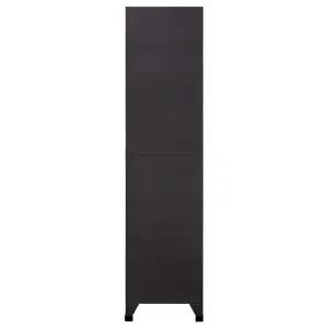 Berkfield Locker Cabinet Anthracite and Red 90x45x180 cm Steel