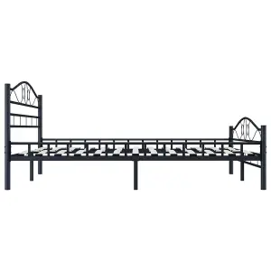 Berkfield Bed Frame Black Steel 180x200 cm 6FT Super King